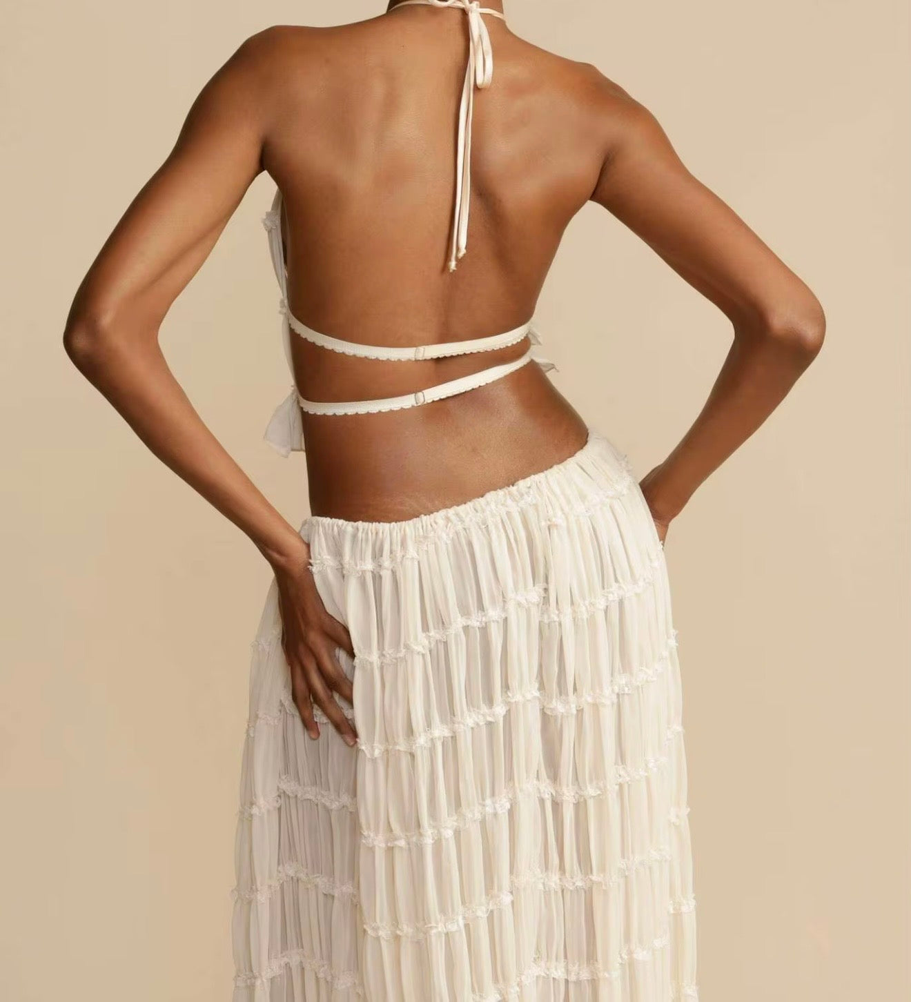 🤍 Ivory Grace Maxi Dress