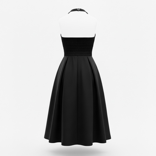 Vestido Negro Sexy con Bolsillos